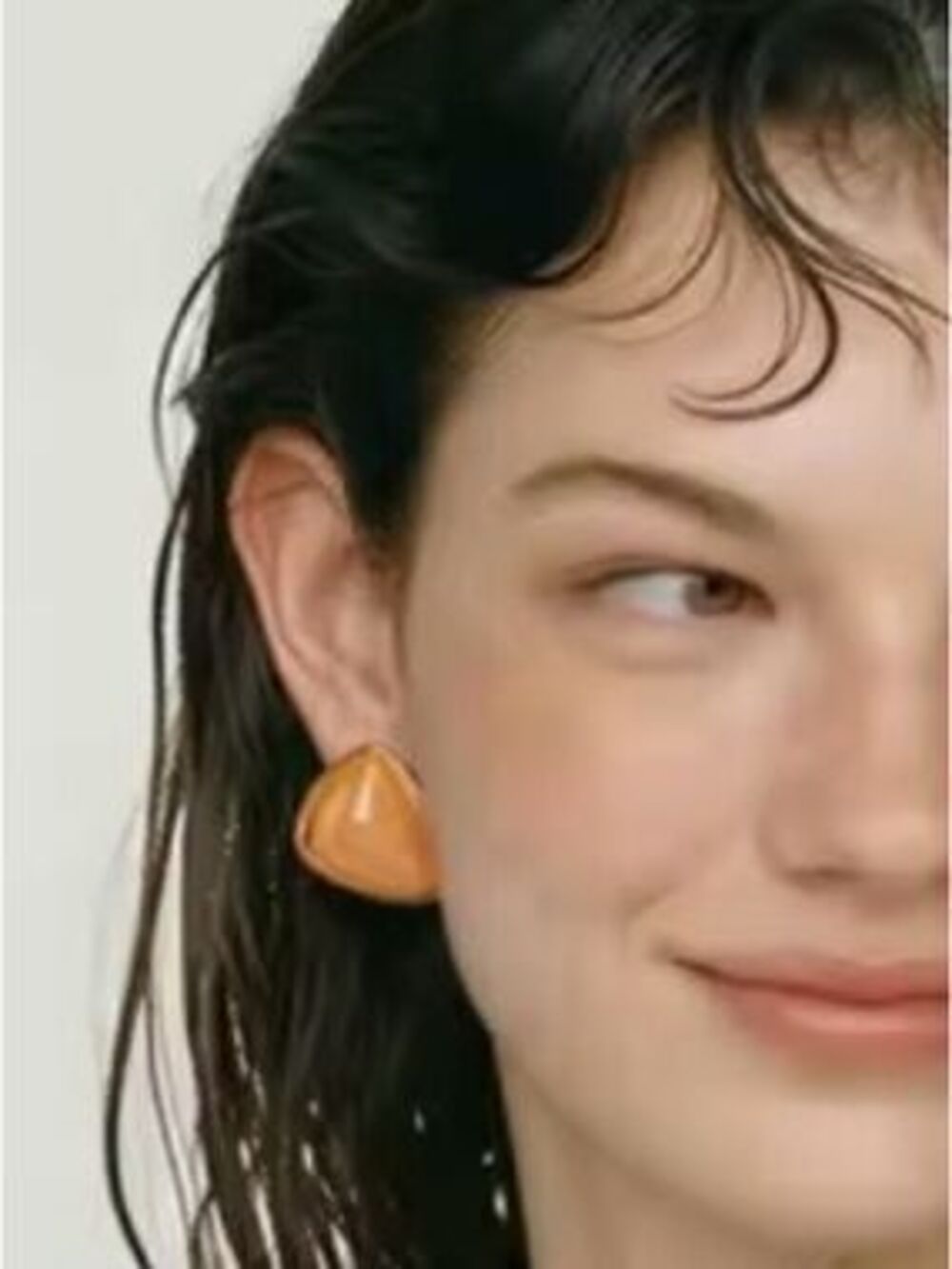 Womens Orange coral earrings